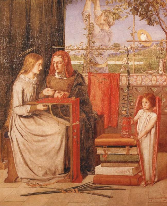 The Girlhood of Mary Virgin, Dante Gabriel Rossetti